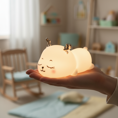 Nursery Night Light Held in Parent's Hand