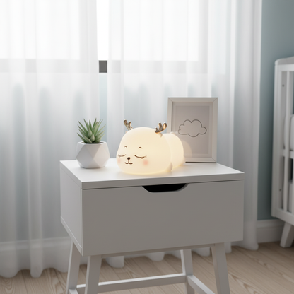 Nursery Night Light in Modern Bright Nursery